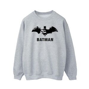 DC Comics Mens Batman Black Stare Logo Sweatshirt / Sports Grey